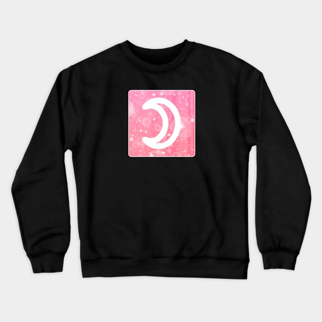 Moon Planet Symbol Square Monogram Crewneck Sweatshirt by bumblefuzzies